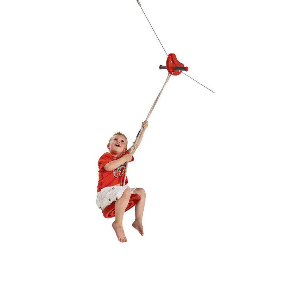 Skluz po laně FLY set, červený