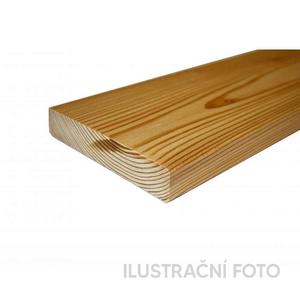 Modřínové prkno hoblované 26 x 140 mm AB balkonový profil (MD sibiřský)