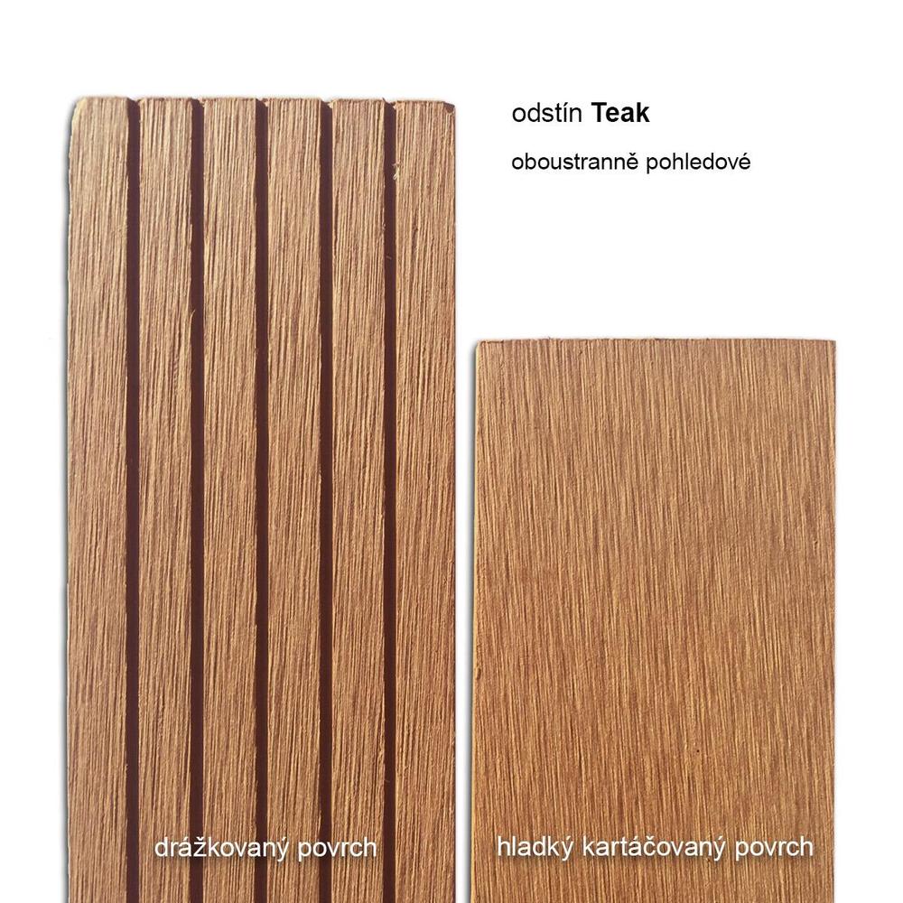 WPC zakončovací lišta 8 x 73 mm 2,9 m