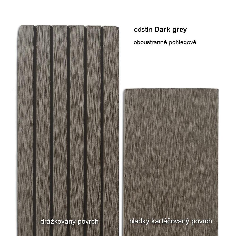 WPC zakončovací lišta 8 x 73 mm 2,9 m