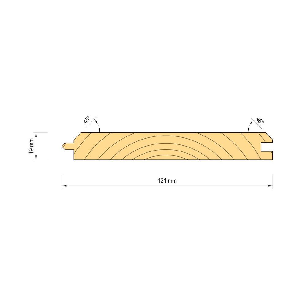 Modřínová palubka 19 x 146 mm 4 m AB KLASIK