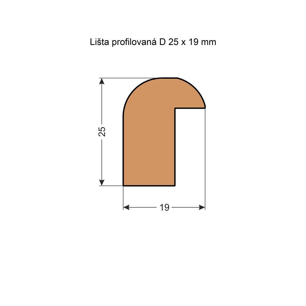 Smrková lišta profilovaná